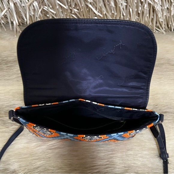 New VERA BRADLEY Marrakech Beads Flap Crossbody Blue Orange Commute Adjustable - Picture 5 of 14